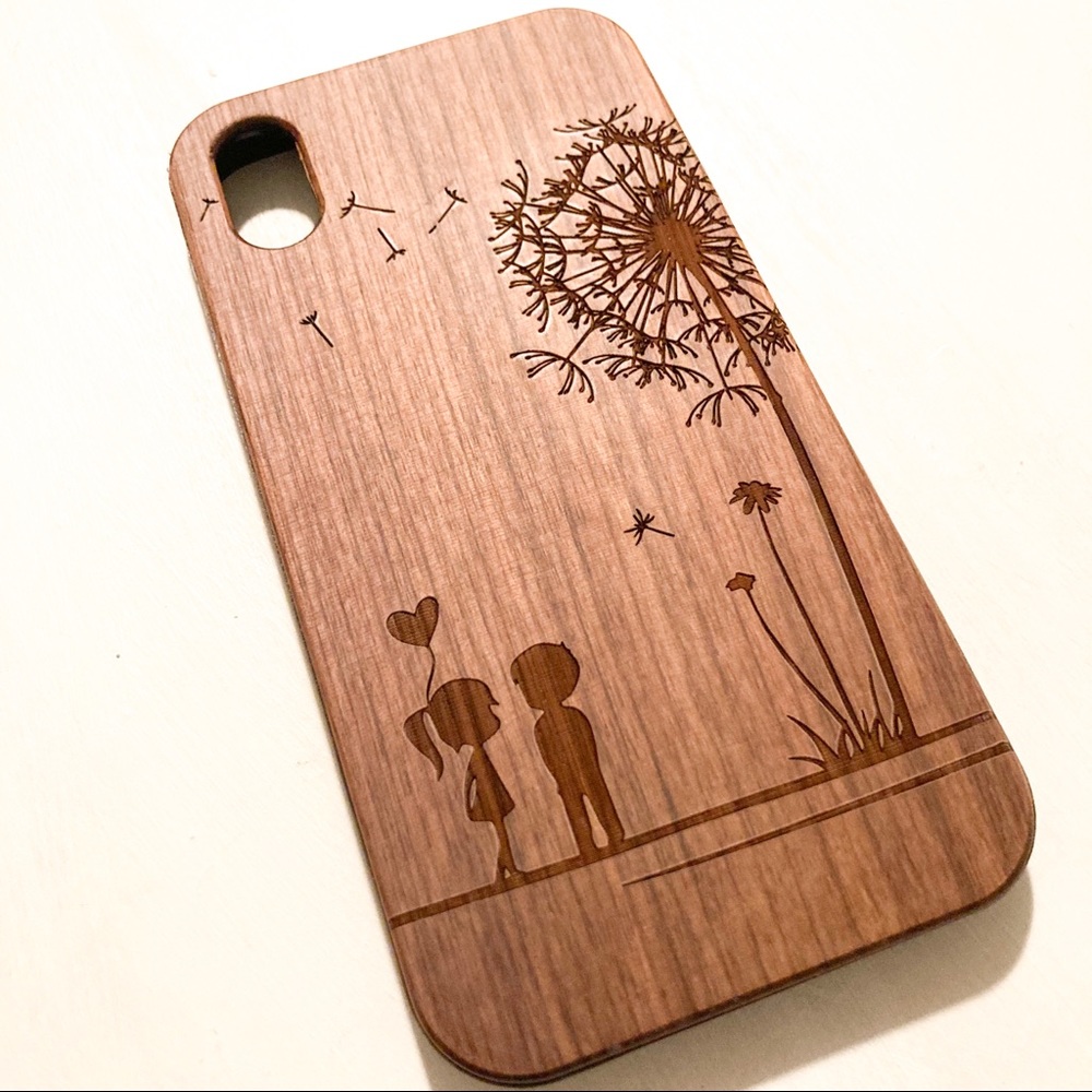 Cute wood TPU bumper case iPhone XR🆕